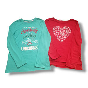 Girls 10 Holiday Shirt Tee Bundle Gap C&J